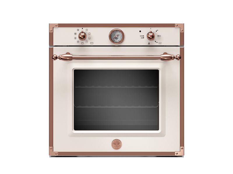 60cm Electric Built-in Oven 9 functions with thermometer | Bertazzoni - Avorio/Copper
