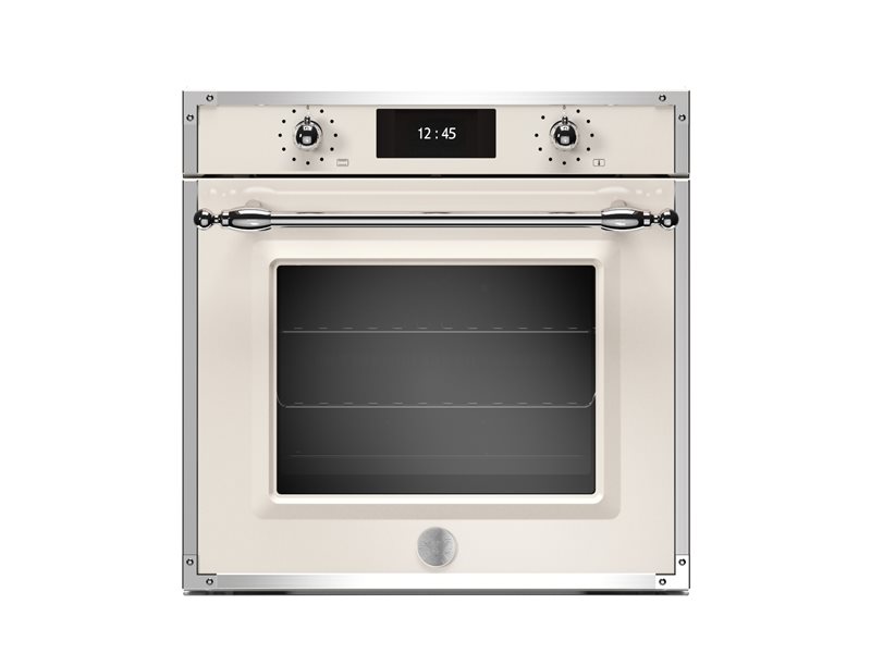 60cm Electric Pyro Built-in Oven, TFT display, total steam | Bertazzoni - Avorio/Stainless