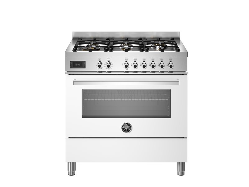 90 cm 6-Burner, Electric Oven | Bertazzoni - Bianco